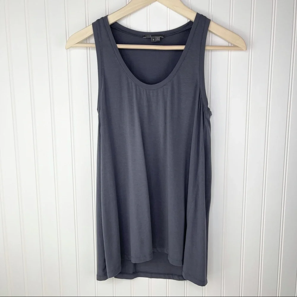 Vince Gray Drapey Micromodal Tank Top Small